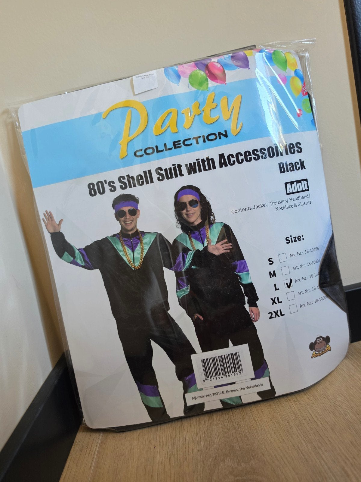 nieuw! 90s foute party outfit unisex maat S tm L, Ophalen of Verzenden, Nieuw, Carnaval
