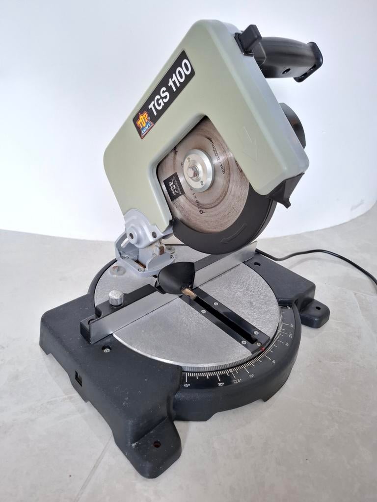 Handzame Topcraft TGS 1100 afkortzaagmachine, 1050W, 55 mm, Doe-het-zelf en Verbouw, Gereedschap | Zaagmachines, Ophalen, Gebruikt