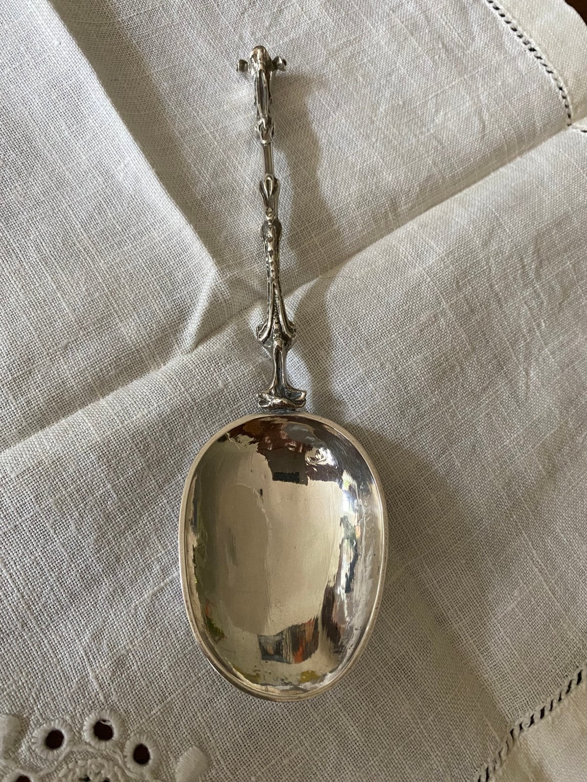 Antieke Friese geboorte lepel, Ophalen of Verzenden, Zilver