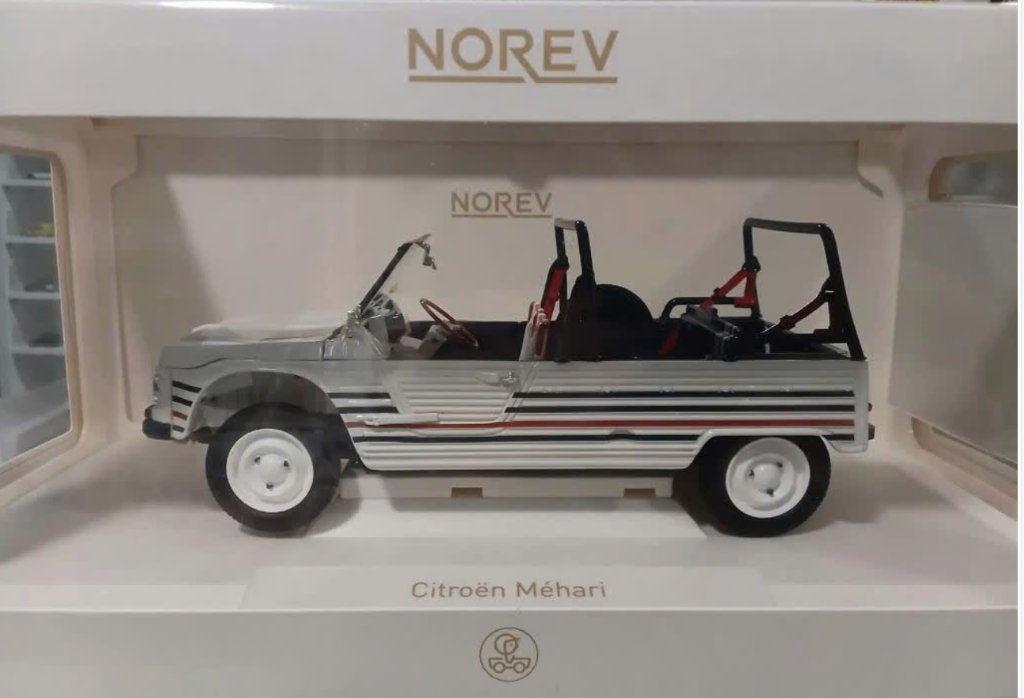 Citroen Mehari '16 Electric Blauw Wit Rood 1/18 NOREV 181805, Hobby en Vrije tijd, Modelauto's | 1:18, Verzenden, Nieuw, Auto