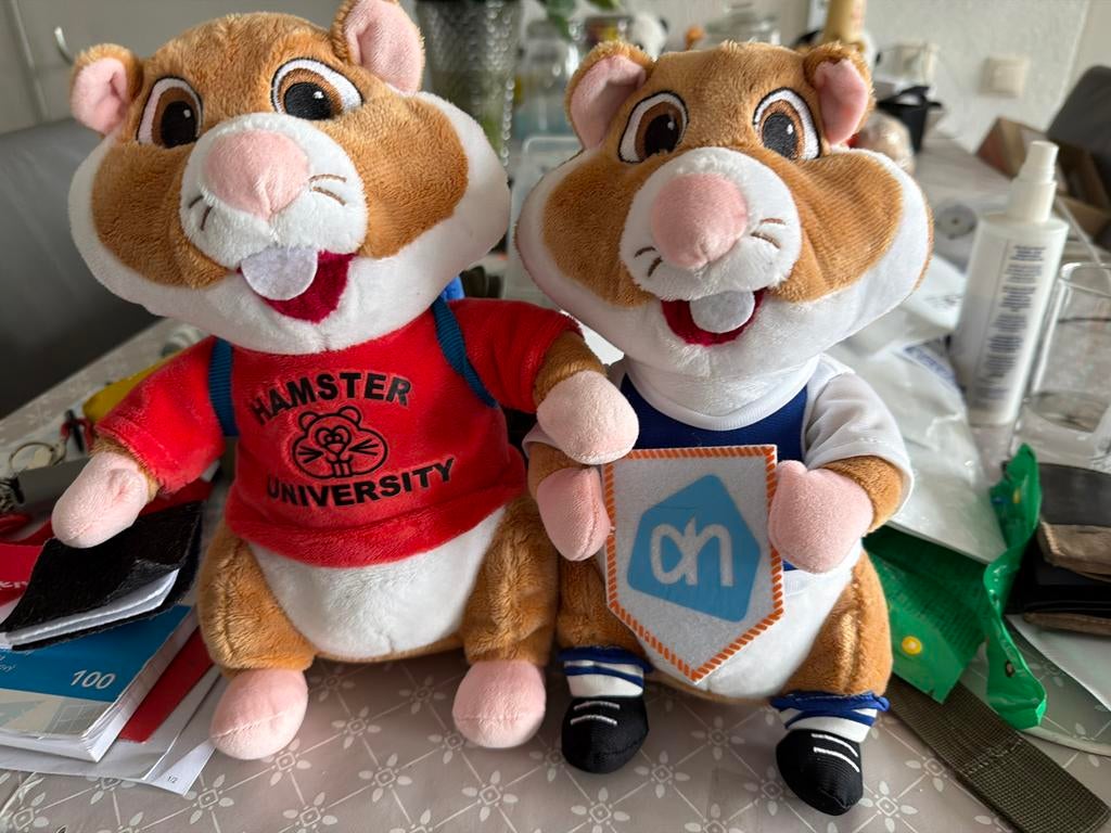Albert Heijn Hamster Knuffels - Hamster University, Hamster, Ophalen of Verzenden, Zo goed als nieuw, Middelgroot (20 tot 80 cm)
