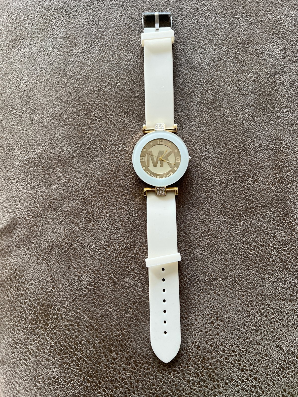 Michael Kors Dameshorloge Wit met Strass, Overige merken, Gebruikt, Staal, Polshorloge