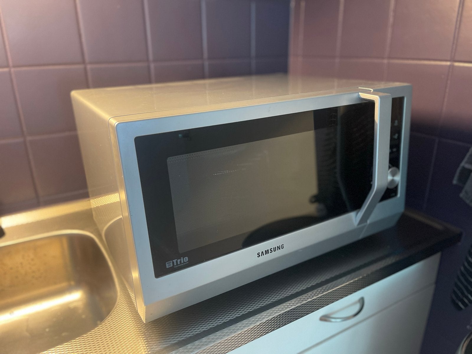 Samsung Trio Combimagnetron CE117AE- Zo goed als nieuw, Ophalen, Combimagnetron, Gebruikt, Grill