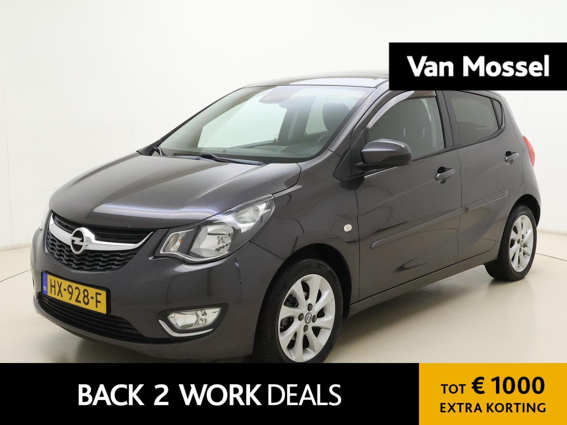 Opel KARL 1.0 ecoFLEX Cosmo | Panoramadak | Half Leder | Cru, Voorwielaandrijving, Stof, Gebruikt, 23 km/l
