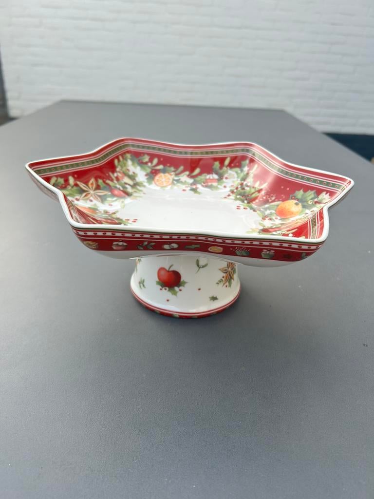 Villeroy & Boch - Winter Bakery Delight - Schaal op voet ., Ophalen of Verzenden, Zo goed als nieuw, Rond, Porselein of Keramiek