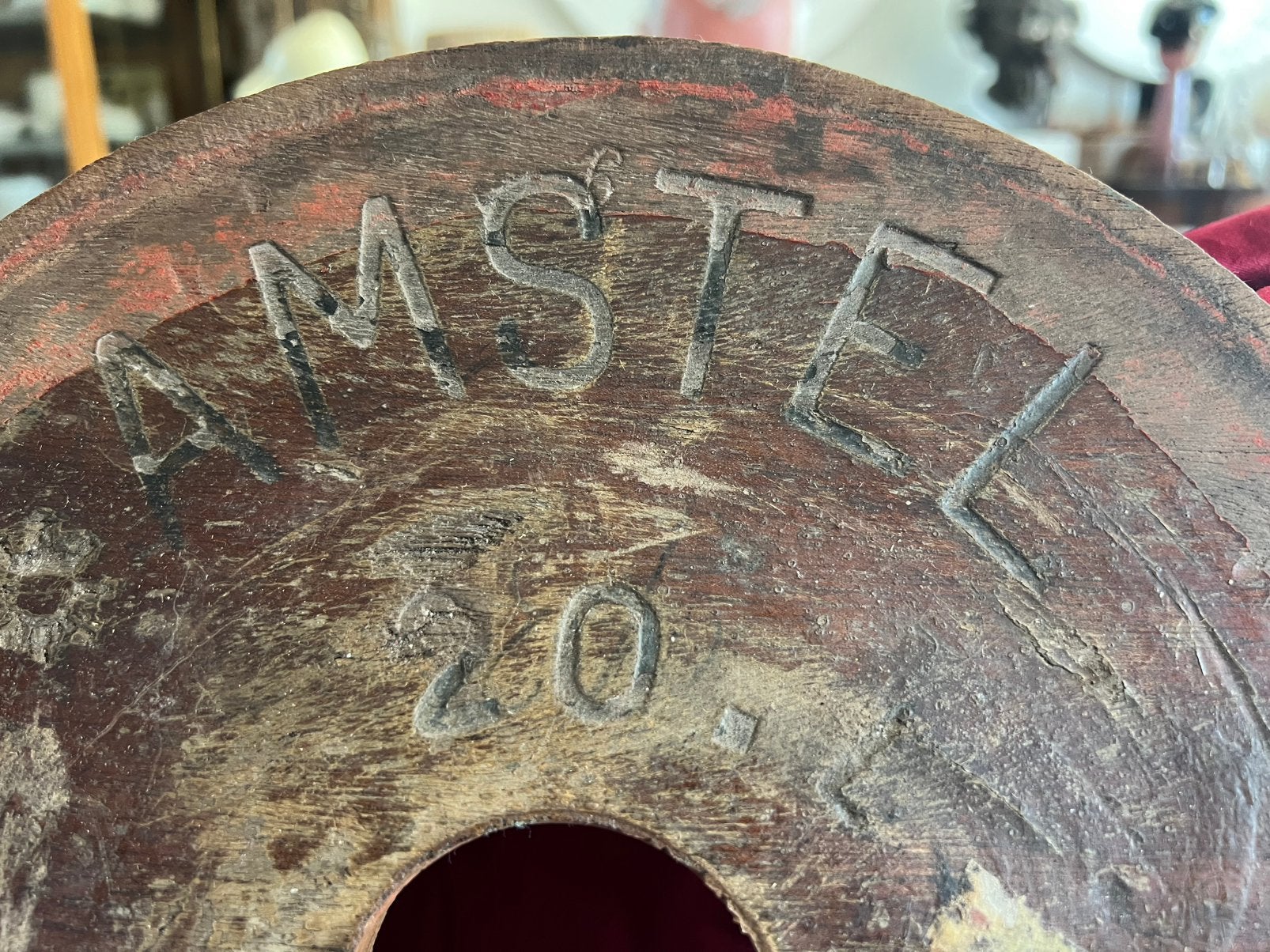 AMSTEL BIERFUST DEKSEL, Ophalen of Verzenden, Gebruikt, Reclamebord, Plaat of Schild, Overige merken