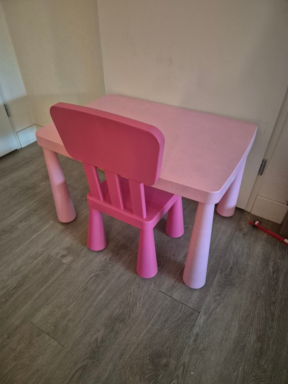 Ikea kindertafel kinderbureau stoel roze mammut kinderset, Ophalen, Gebruikt, Tafel(s) en Stoel(en)