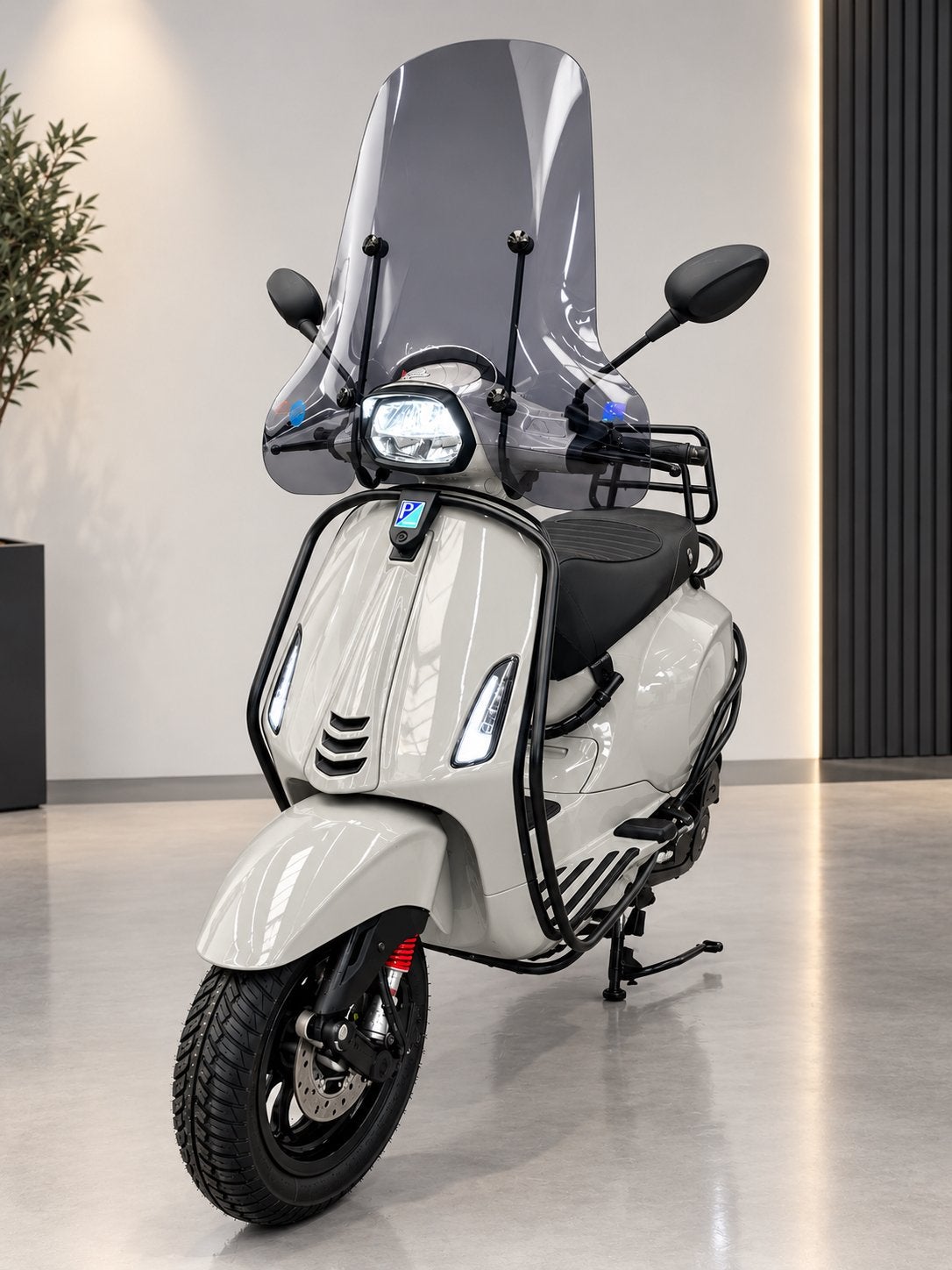 Vespa Sprint 2021 krijtgrijs custom (porsche grijs), Ophalen, Overige modellen, Zo goed als nieuw, Benzine