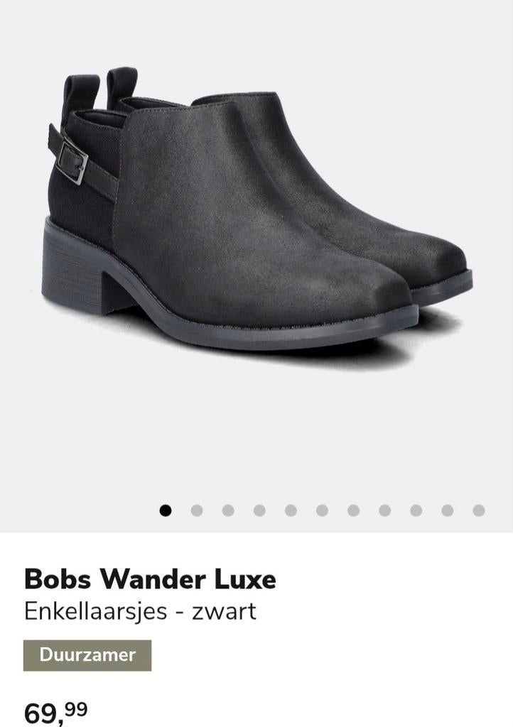 Skechers Bobs Wander Luxe enkellaarsjes zwart, 42, Ophalen of Verzenden