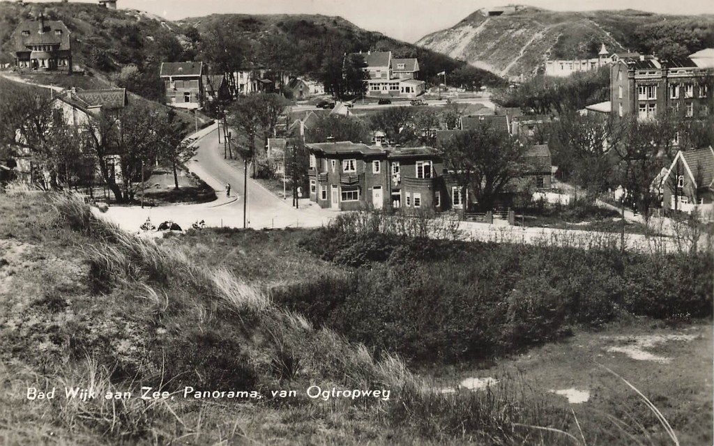 Bad Wijk aan Zee, Panorama van Ogtropweg, Ophalen of Verzenden, 1940 tot 1960, Gelopen, Noord-Holland