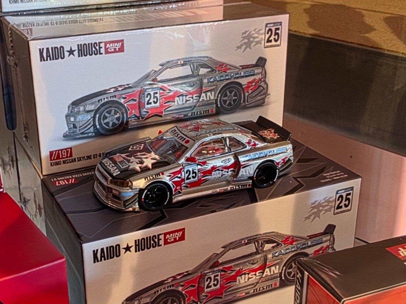 Nissan Skyline GT-R (R34) Kaido Star Racing V1 - 1:64 MiniGT, Auto, Nieuw, Ophalen of Verzenden, Mini Gt Kaido House