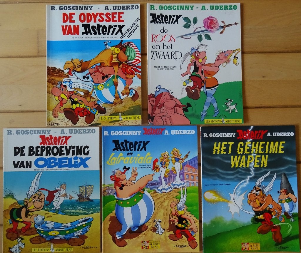 ASTERIX (& OBELIX)  5x nieuwstaat, Meerdere stripboeken, Ophalen of Verzenden, Zo goed als nieuw, R.GOSCINNY  /  A.UDERZO