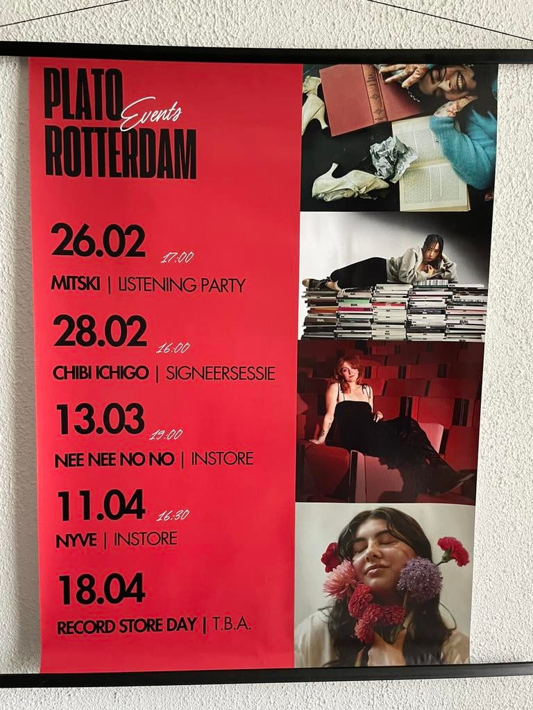 Poster ‘’ PLATO events Rotterdam ‘’ 59,5x84 cm, Ophalen of Verzenden, Gebruikt, Poster, Artwork of Schilderij