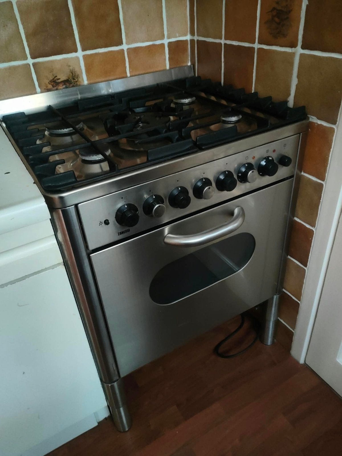 gasfornuis met oven, Ophalen, Hete lucht, 4 kookzones, Gas