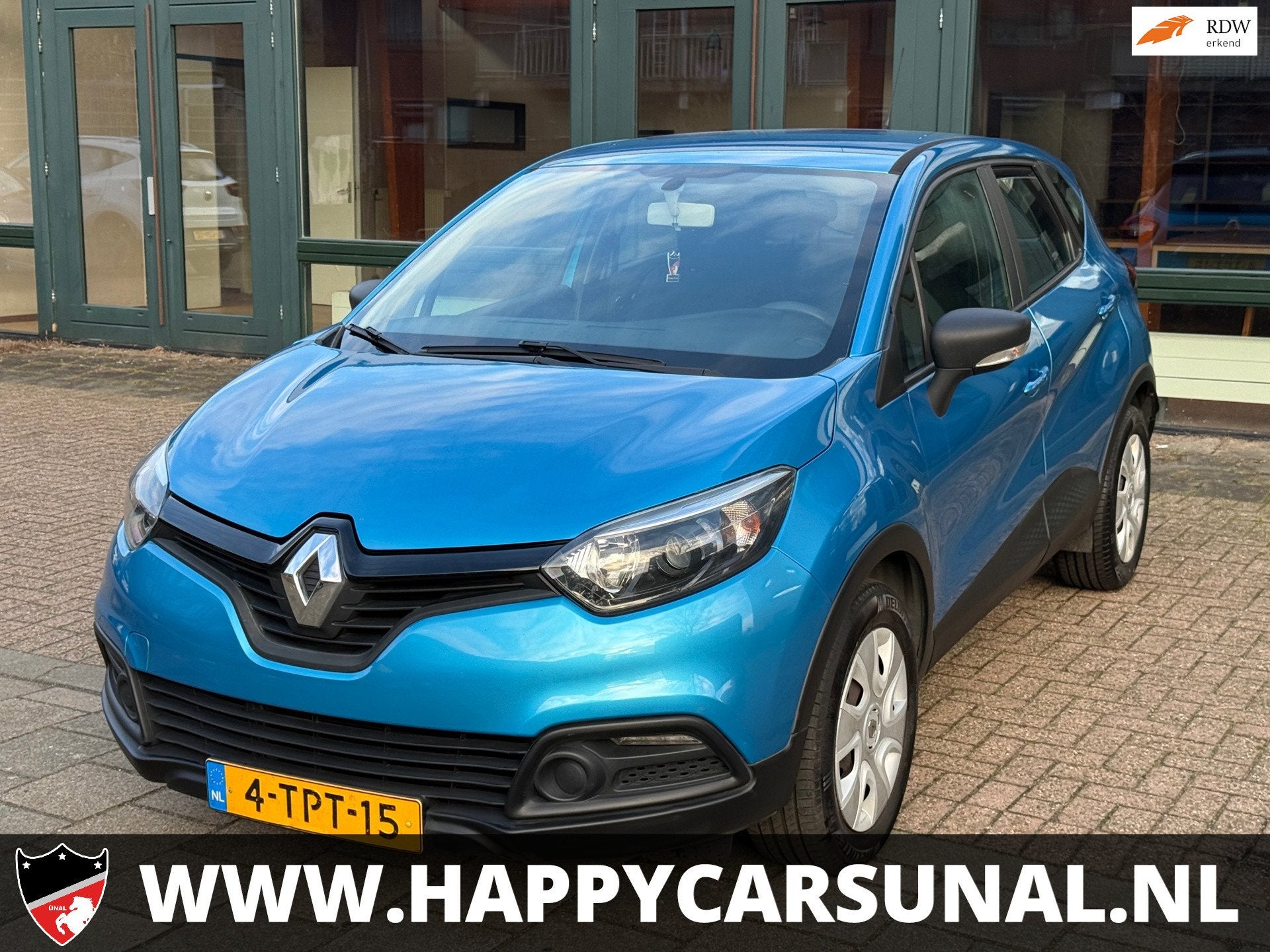 Renault Captur 0.9 TCe Authentique, NIEUWE APK, Voorwielaandrijving, Stof, Gebruikt, Blauw