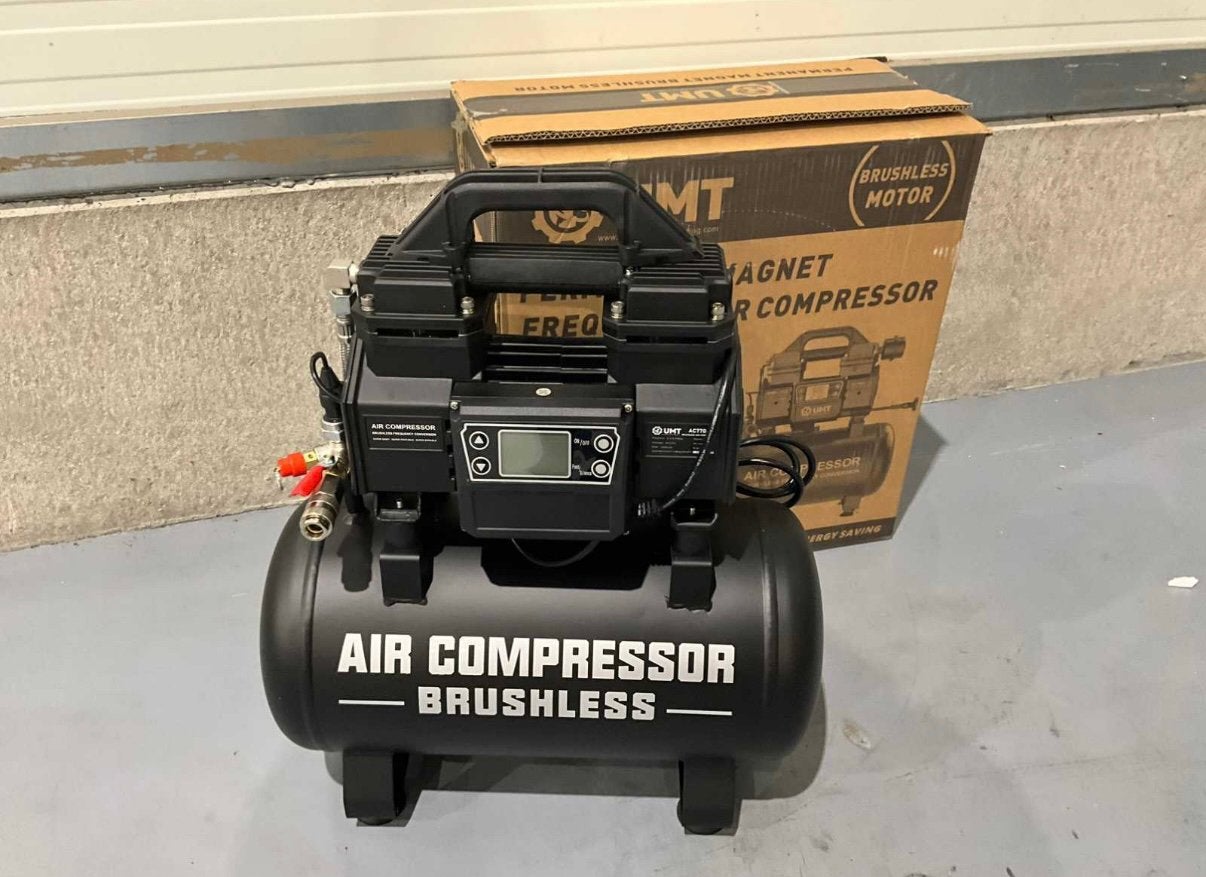 Air compressor NIEUW, Minder dan 25 liter, Ophalen, Zo goed als nieuw, Minder dan 200 liter/min