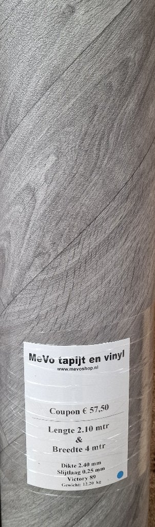Vinyl met Visgraat motief, grijs, lengte  2.10 x 4 meter., Ophalen, Snel een afspraak? Dat kan!, MeVo tapijt en vinyl, Nieuw