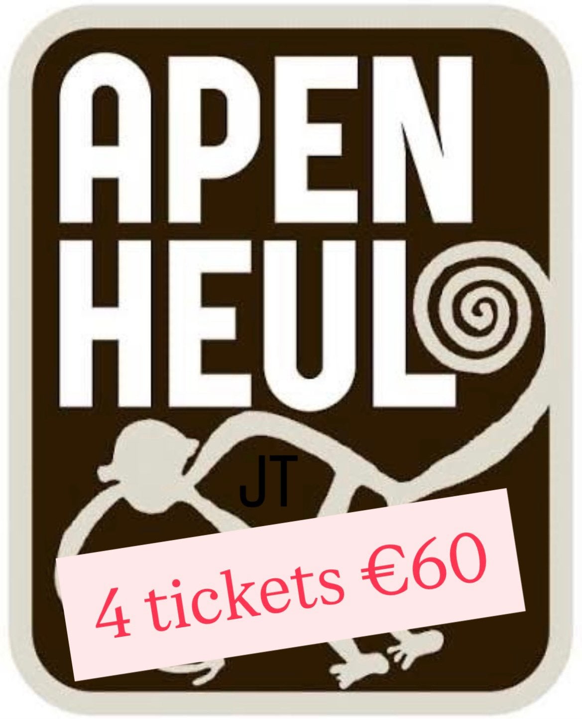 Apenheul 4 tickets, Drie personen of meer, Ticket of Toegangskaart