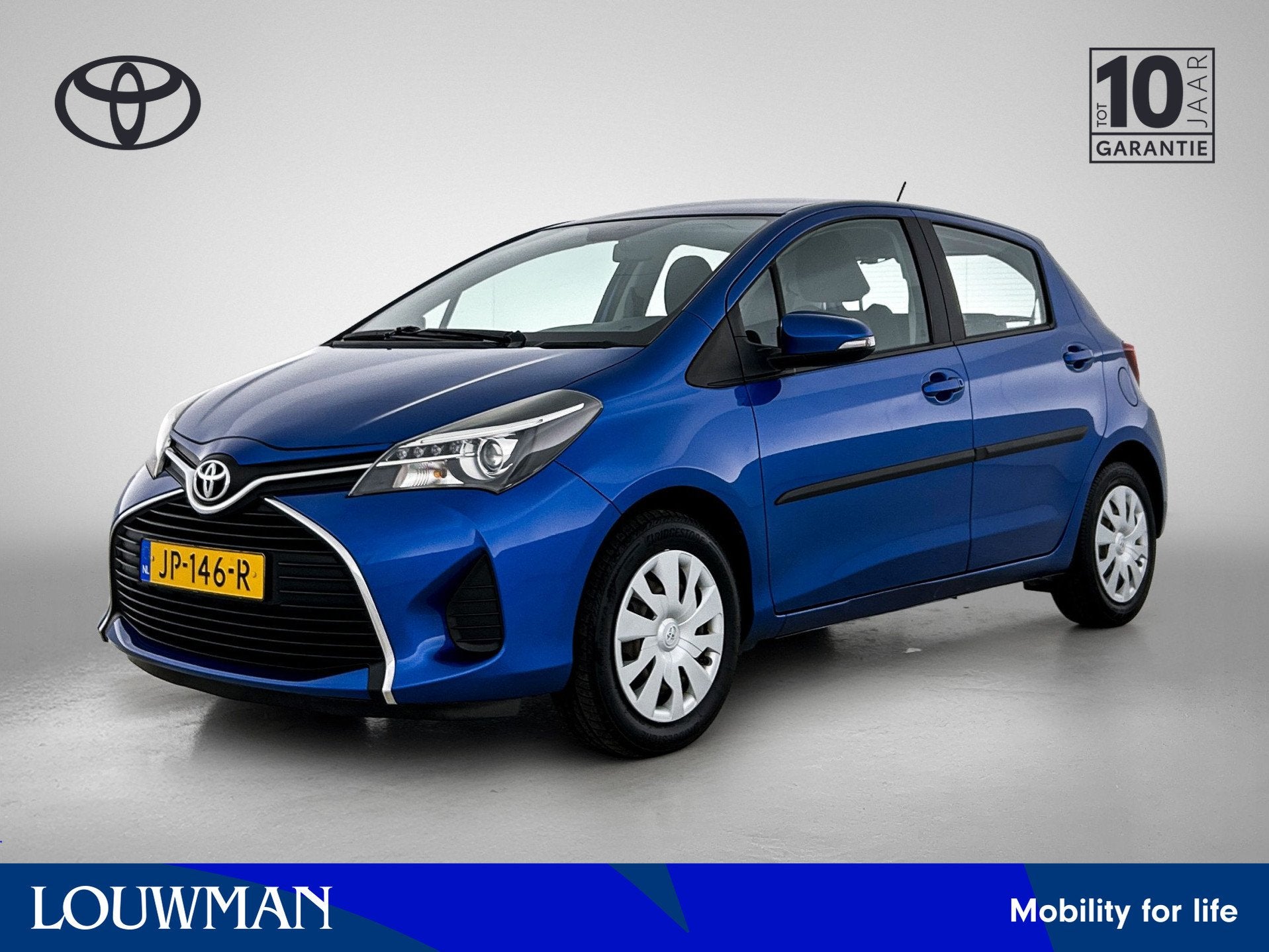 Toyota Yaris 1.3 VVT-i Business Plus Navigatie | 6 bak | Cam, Auto's, Stof, 4 cilinders, Blauw, Bedrijf