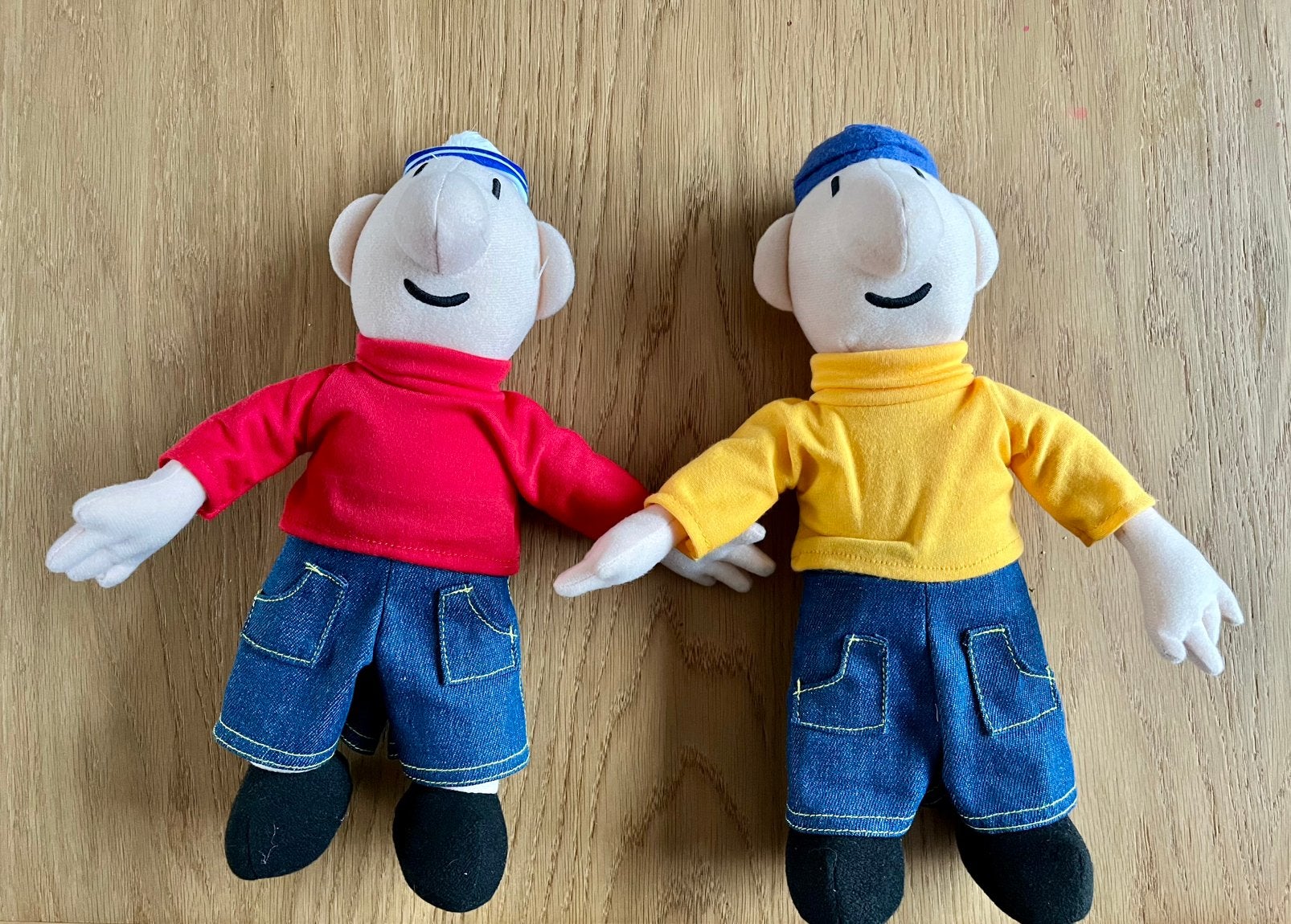 Buurman en buurman Pat en Mat originele poppen,, Kinderen en Baby's, Ophalen of Verzenden, Zo goed als nieuw, Overige typen