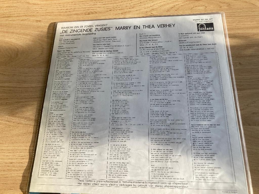 LP De Zingende Zusjes, Ophalen of Verzenden, Gebruikt