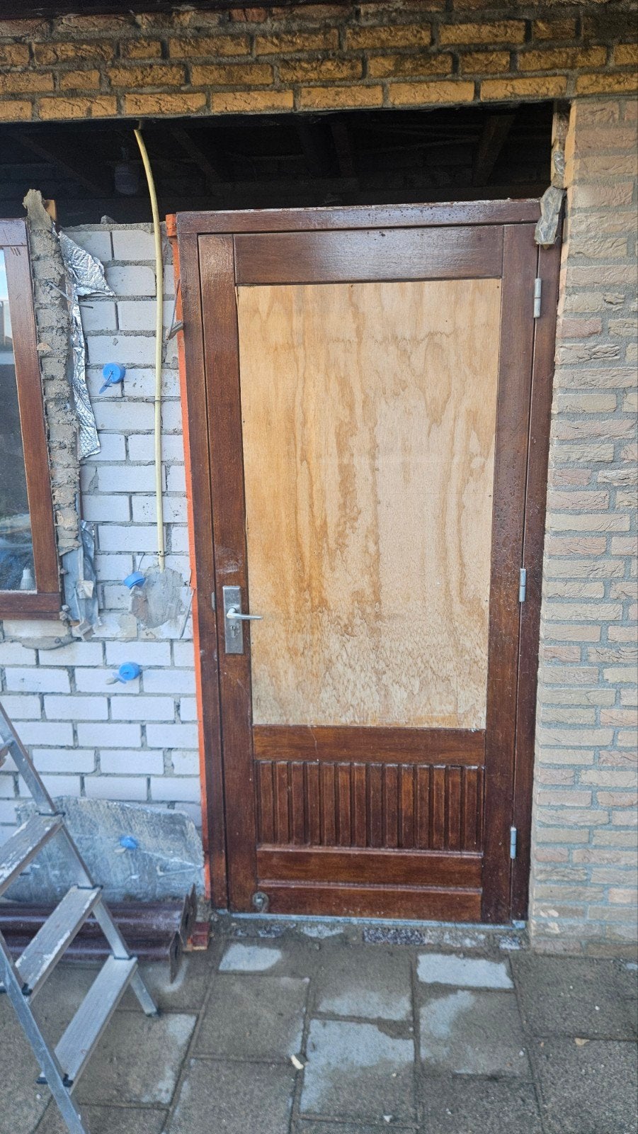Hardhouten tuindeur 211x92 cm, Ophalen, 80 tot 100 cm, Buitendeur, 200 tot 215 cm