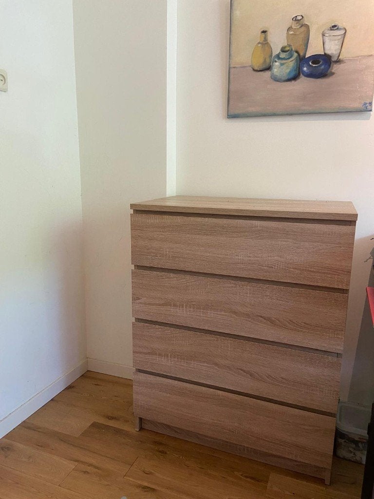 Commode / Ladekast hout, Ophalen, 50 tot 100 cm, Zo goed als nieuw, 3 of 4 laden