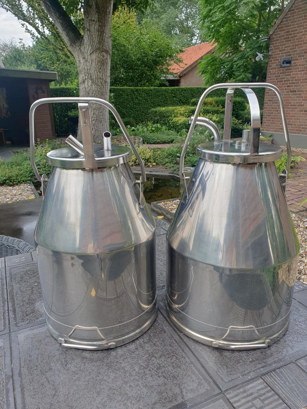 oude melkketels rvs, Tuin en Terras, Ophalen