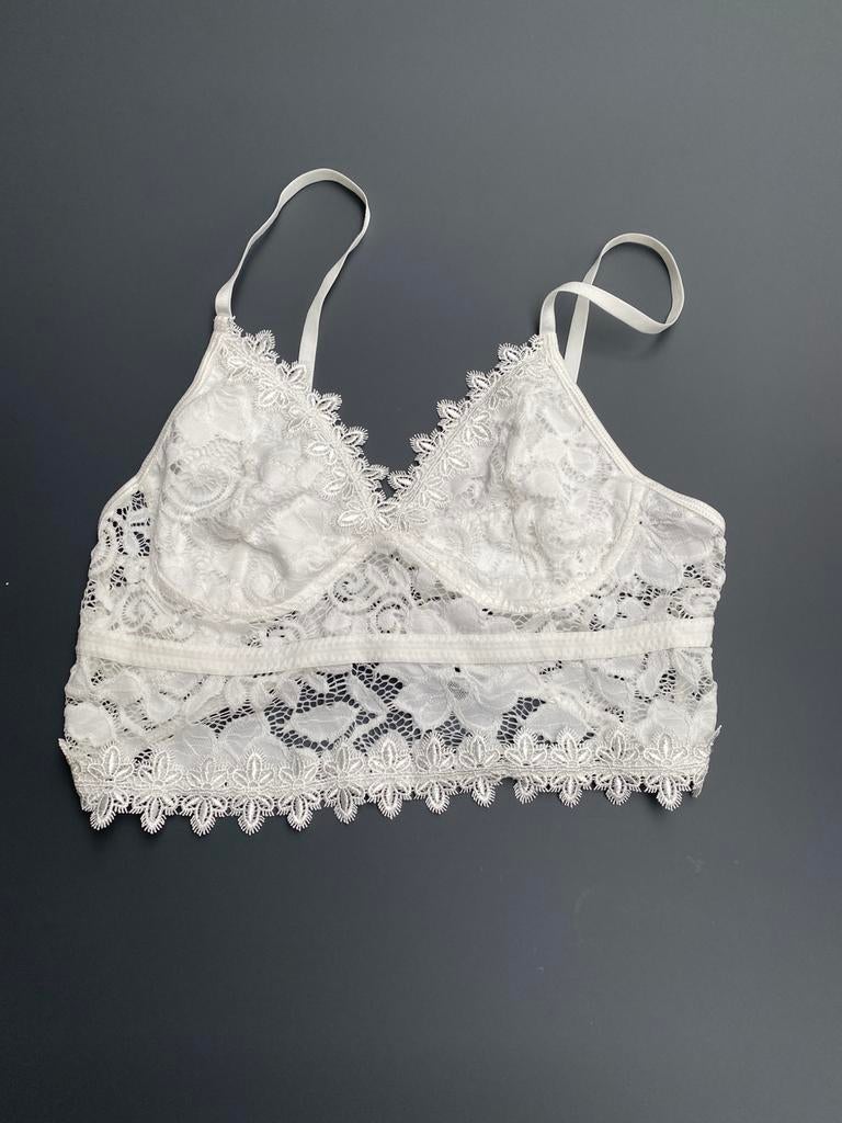 Witte top, Verzenden, Wit, Gedragen, Maat 36 (S)