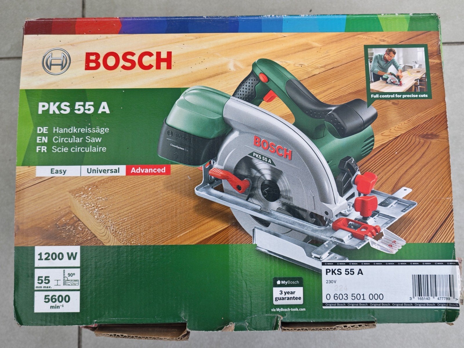 50% KORTING Bosch PKS 55 A cirkelzaag – als nieuw, Ophalen, Nn, Cirkelzaag, Zo goed als nieuw