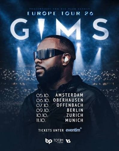 3X Gims Europe Tour Early Entry Tickets, Drie personen of meer, Oktober