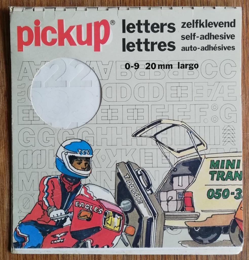 PICKUP letters zelfklevend / stickers, Ophalen of Verzenden, Zo goed als nieuw, Meerdere stickers