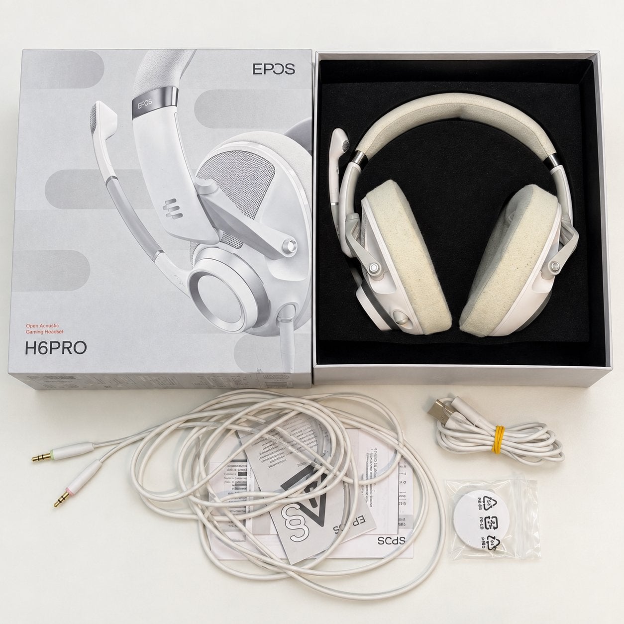 EPOS H6PRO Open Acoustic Gaming Headset – Wit, Audio, Tv en Foto, Overige merken, Gaming, Ophalen of Verzenden, Zo goed als nieuw