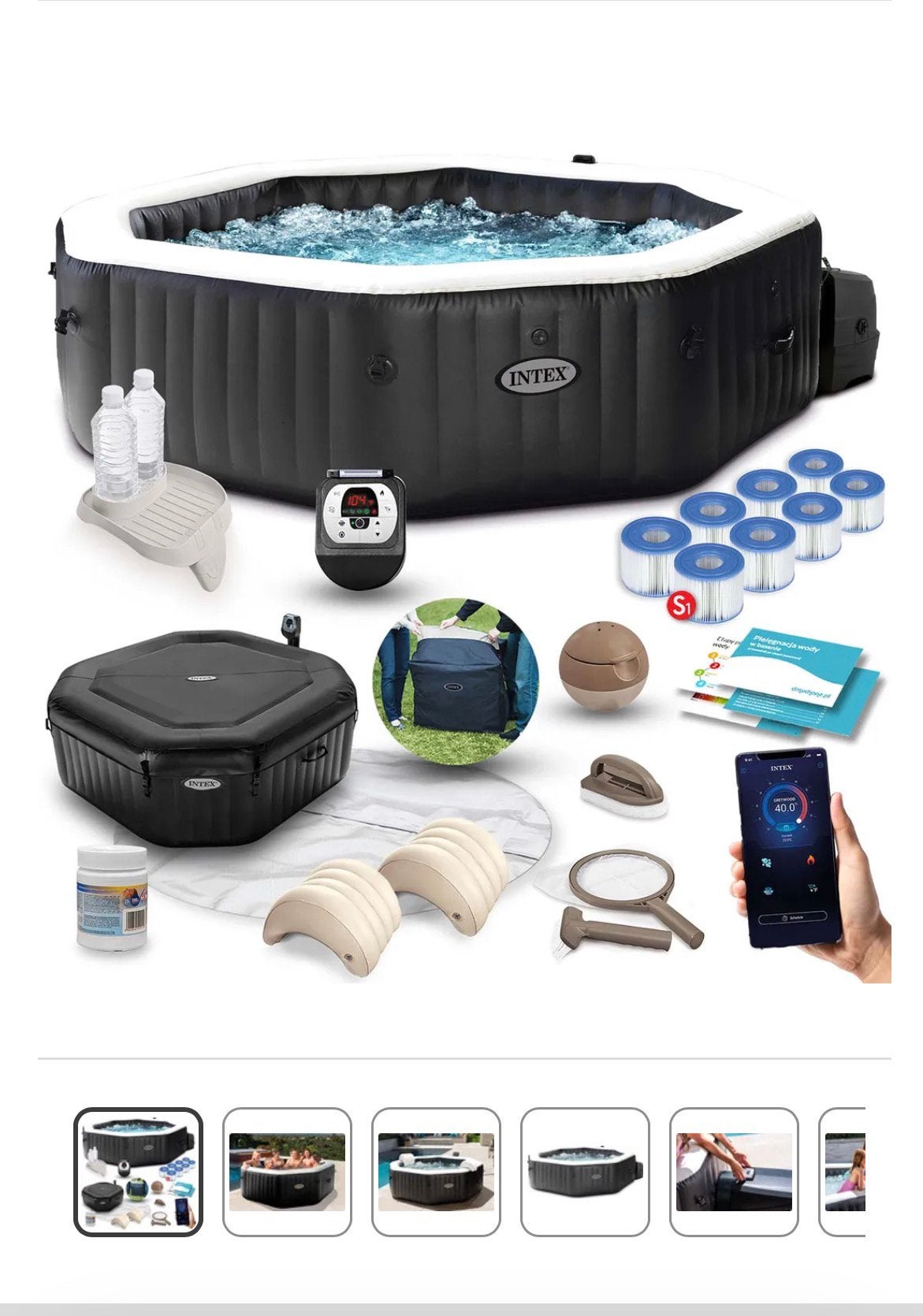 Opblaasbare jacuzzi intex deluxe bubbels en jets‼️, Ophalen of Verzenden, Zo goed als nieuw