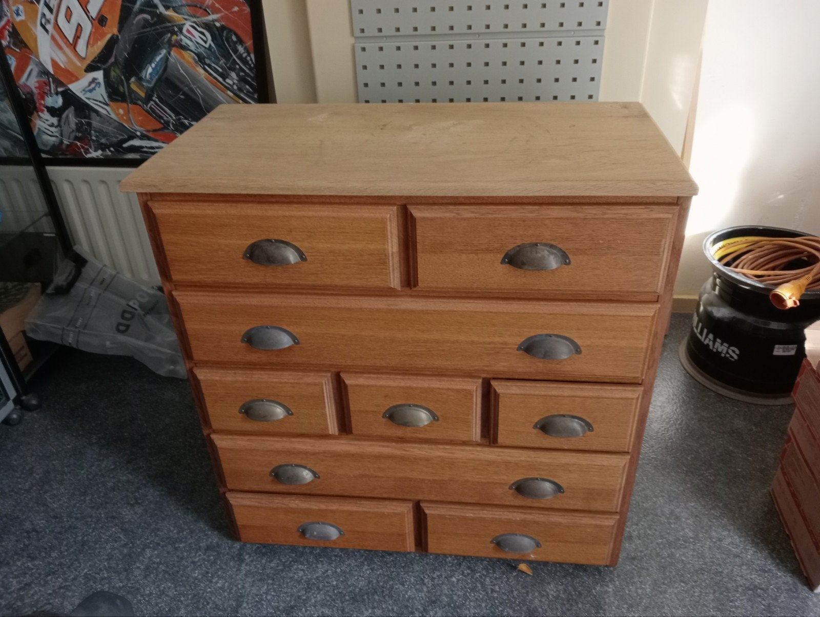 Apotheker laden kast massief eiken 80x80x40, Ophalen, Gebruikt, 50 tot 100 cm, Minder dan 100 cm