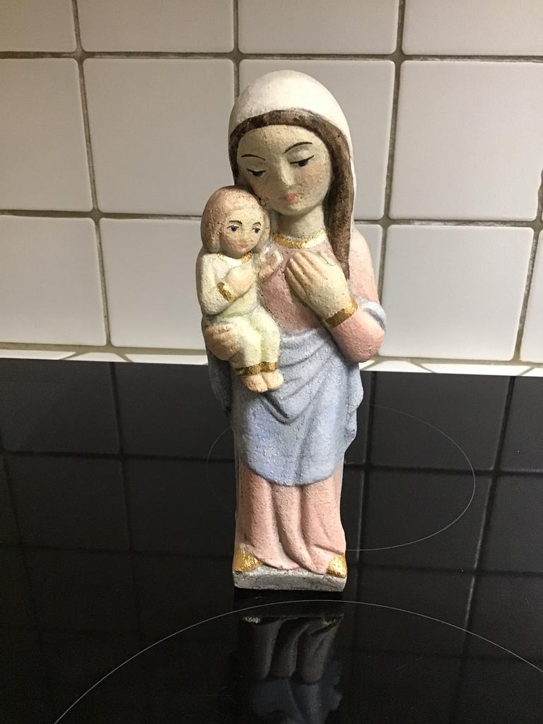 Mariabeeld in steen Madonna, Verzamelen, Ophalen of Verzenden