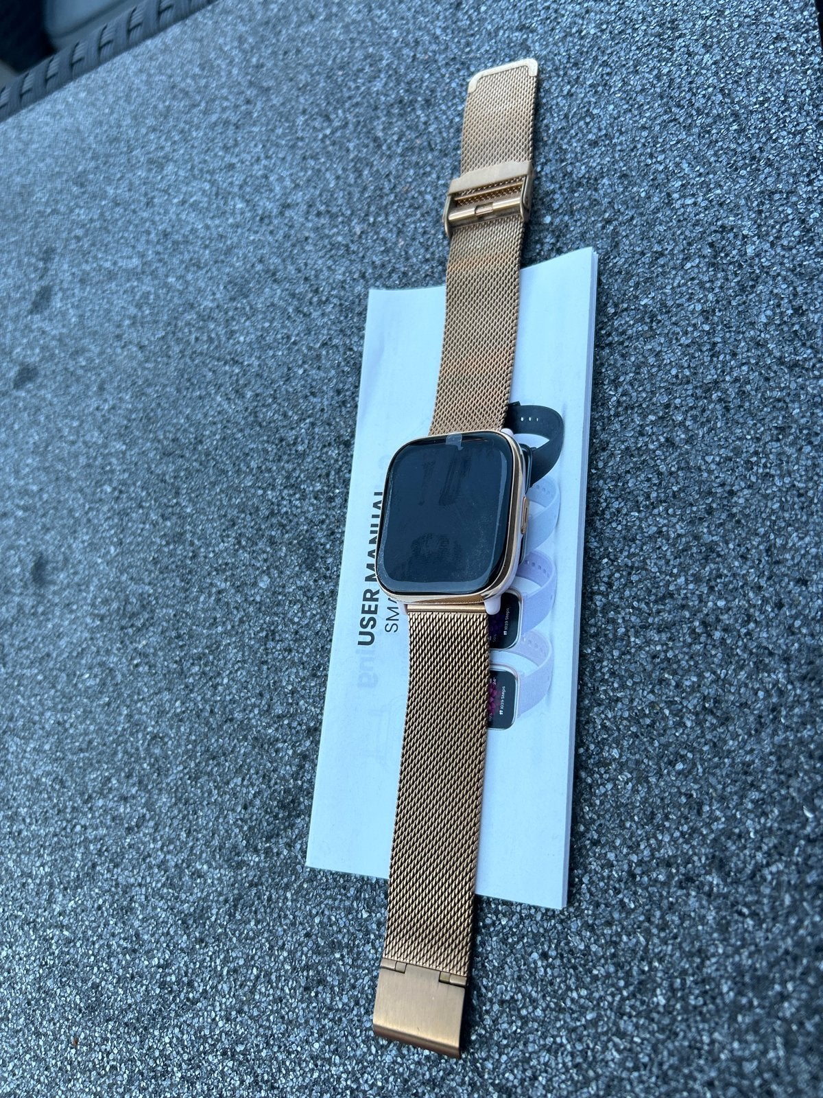 Stijlvolle Roségouden Smartwatch merk Avalue., Ophalen of Verzenden, Android, Hartslag, Zo goed als nieuw