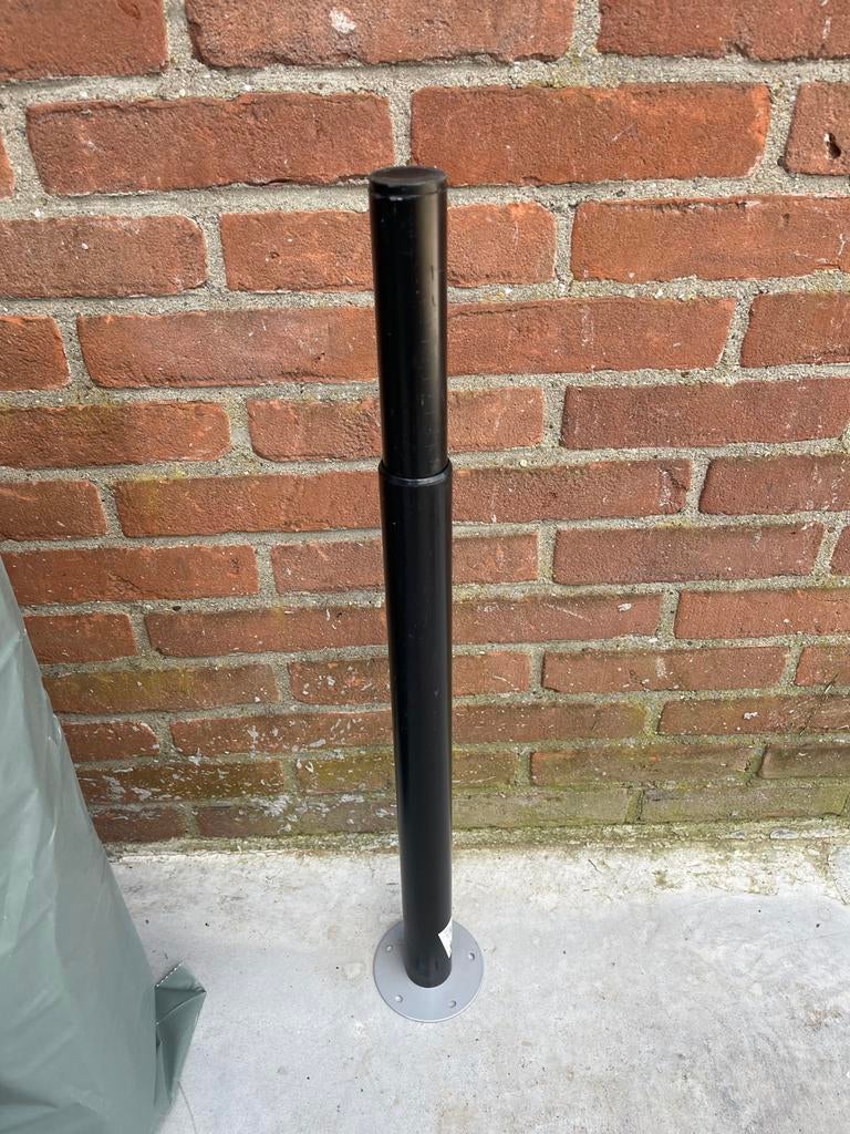 4 zwarte IKEA OLOV verstelbare tafelpoten, Huis en Inrichting, Tafelonderdelen, Ophalen, Gebruikt, Metaal, Tafelpoot