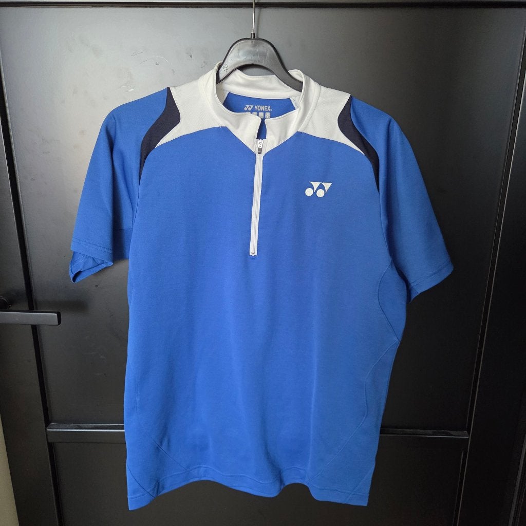 Yonex sportshirt blauw/wit – zeer goede staat, Yonex, Ophalen of Verzenden, Zo goed als nieuw, Algemeen