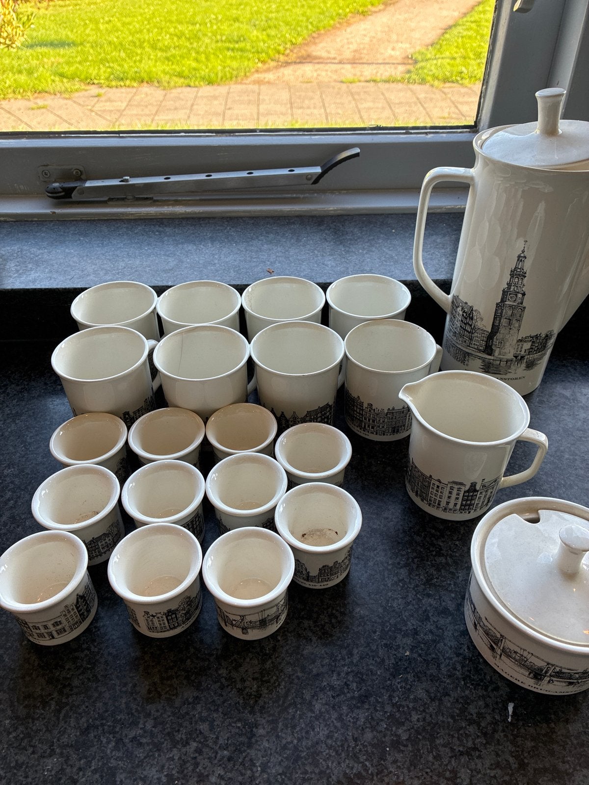 Villeroy & Boch-servies met Amsterdamse grachtenpanden, Ophalen, Gebruikt, Overige merken, Keramiek