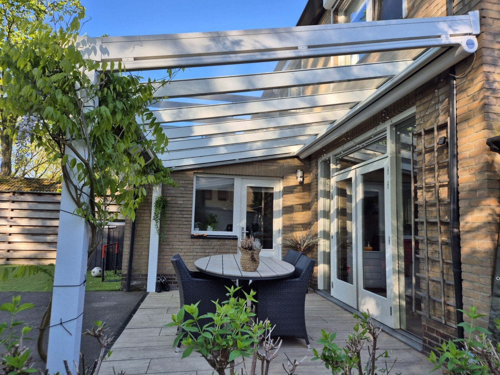 Verano overkapping 4x3m,incl verlichting, verwarming, spots, Ophalen, Zo goed als nieuw, Veranda