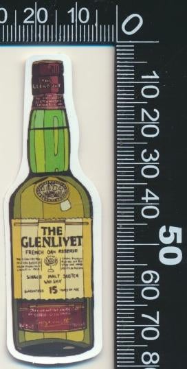 Sticker: Fles - The glenlivet, Verzamelen, Ophalen of Verzenden, Zo goed als nieuw, Bedrijf of Vereniging