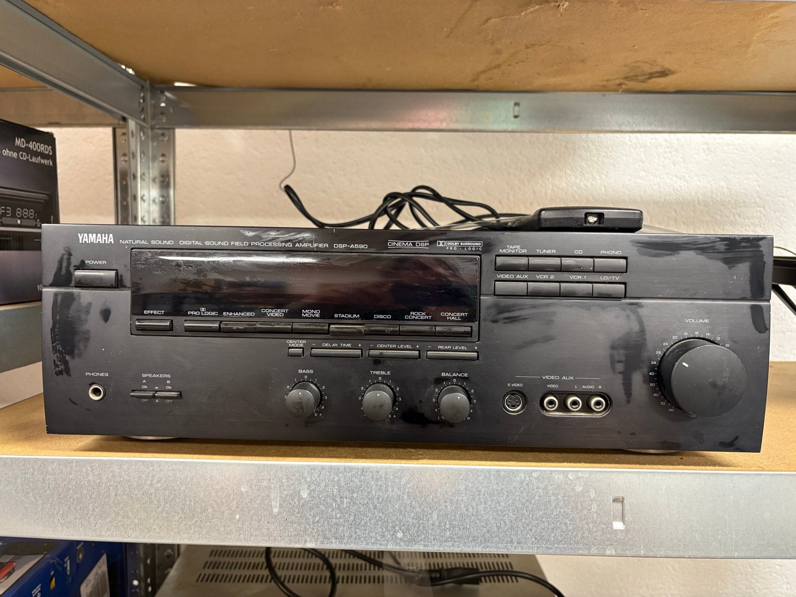 Yamaha DSP-A590 Versterker met afstandsbediening, Audio, Tv en Foto, Versterkers en Receivers, Yamaha, Ophalen of Verzenden, 60 tot 120 watt