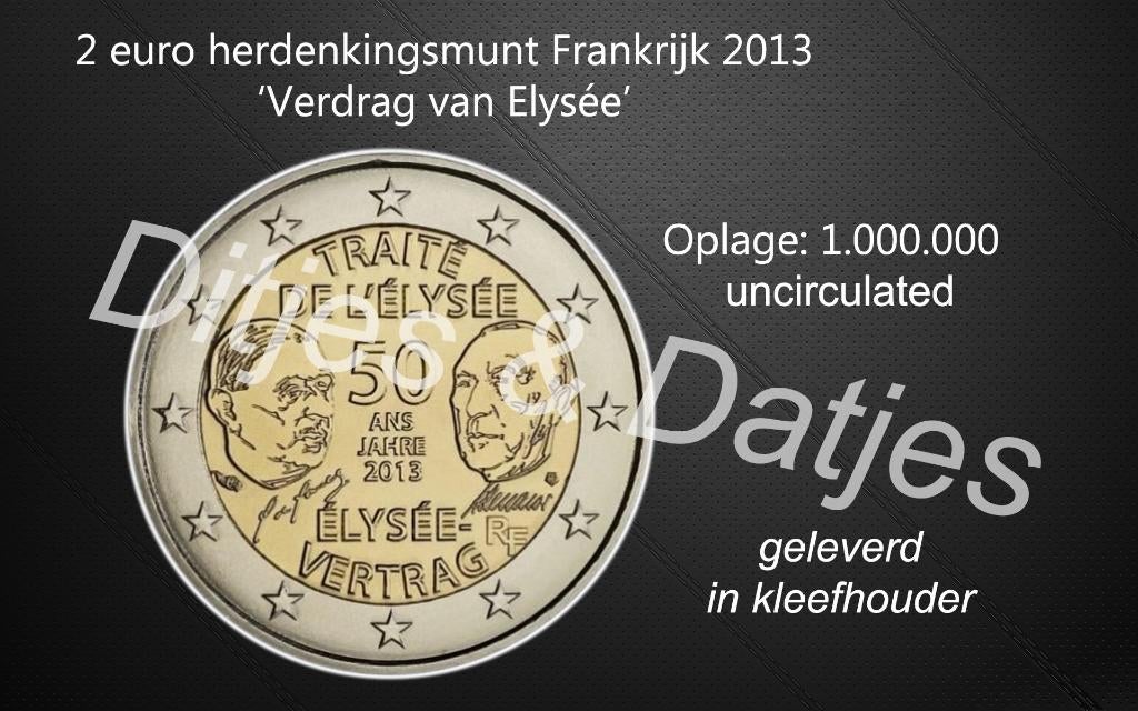 2 Euro Frankrijk 2013 - Elysee - UNC, Postzegels en Munten, Munten | Europa | Euromunten, Ophalen of Verzenden, Frankrijk, 2 euro