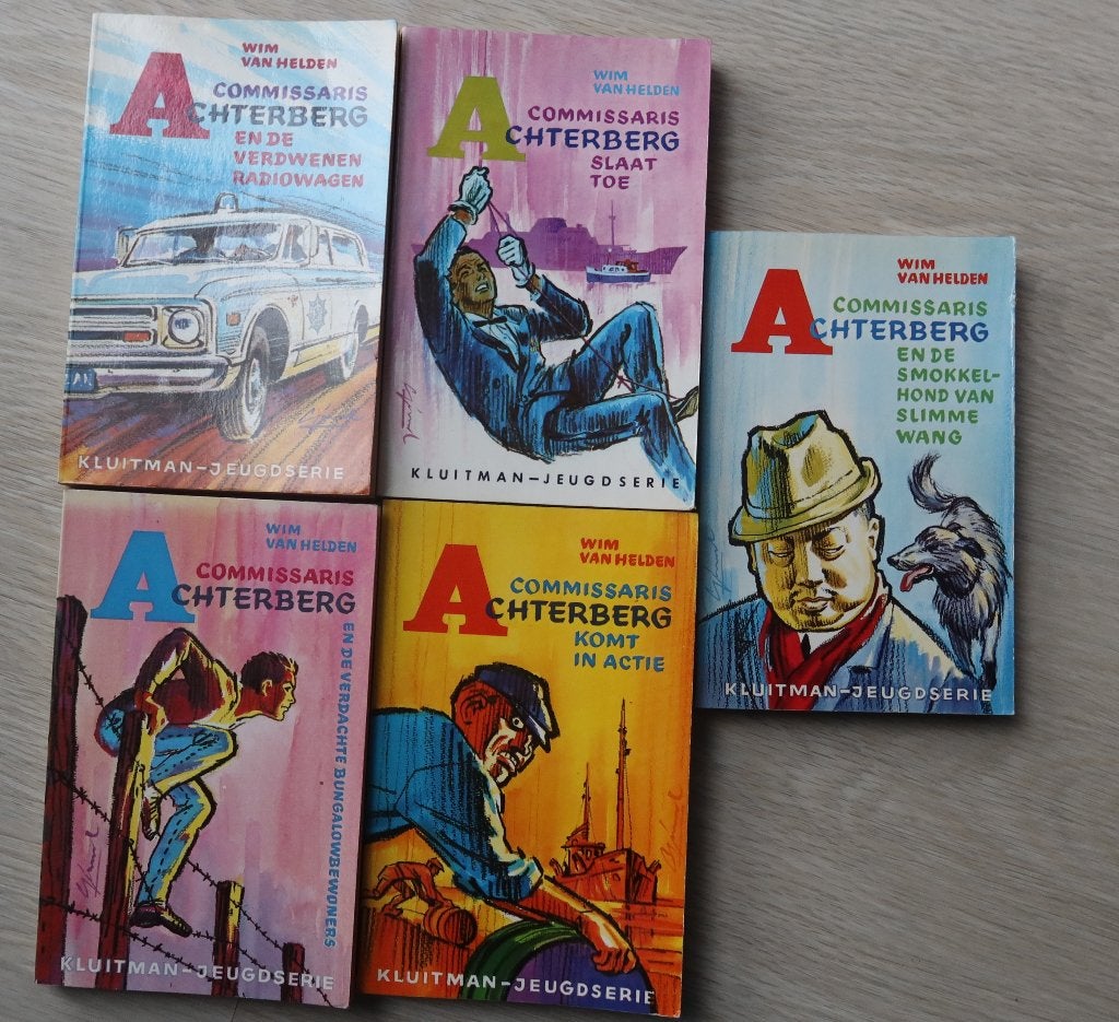 Set van 5 Commissaris Achterberg pockets - Wim van Helden, Gelezen, Verzenden, Fictie, Wim van Helden