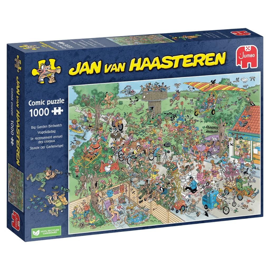 Jan van Haasteren: De grote vogelkijkdag 1000 stukjes, Hobby en Vrije tijd, Denksport en Puzzels, Ophalen of Verzenden, 500 t/m 1500 stukjes