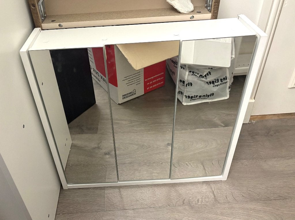 Vintage mirror cabinet, Ophalen, Gebruikt, Minder dan 100 cm, Rechthoekig