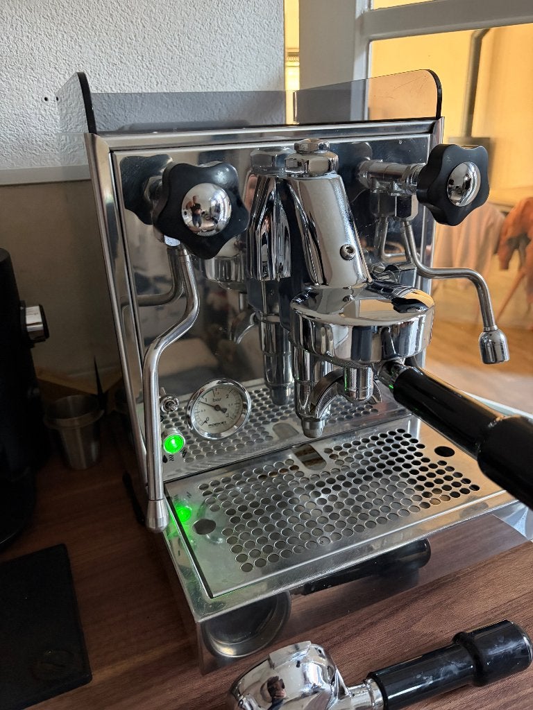 Rocket Cellini espresso - piston machine, Ophalen, Gebruikt, Espresso apparaat, Gemalen koffie