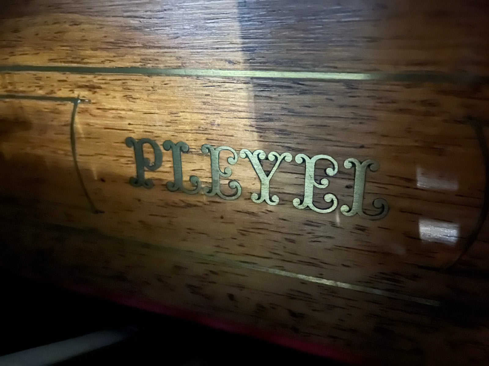 Antieke Pleyel vleugel – vermoedelijk 19e eeuw – mahonie, Muziek en Instrumenten, Piano's, Ophalen, Gebruikt, Overige kleuren