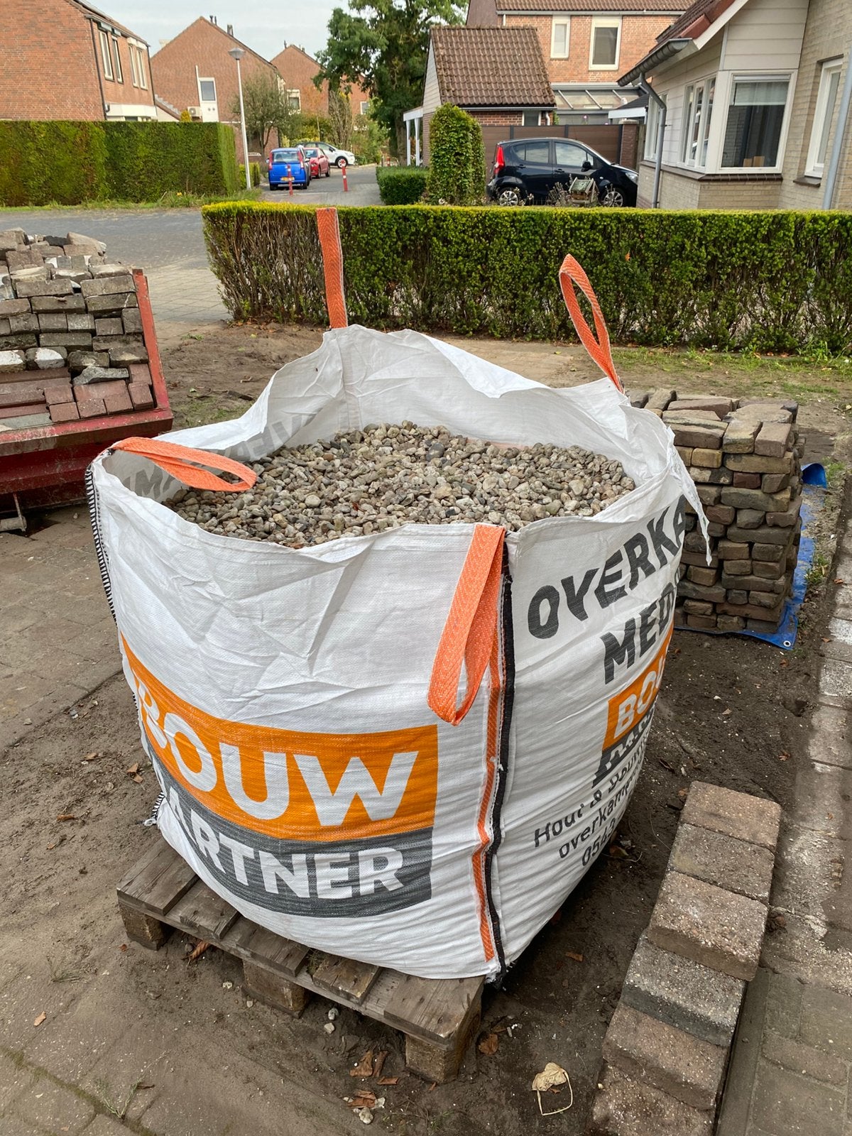 Ca. 1 m3 grind gratis afhalen, Tuin en Terras, Ophalen, Gebruikt, Grind